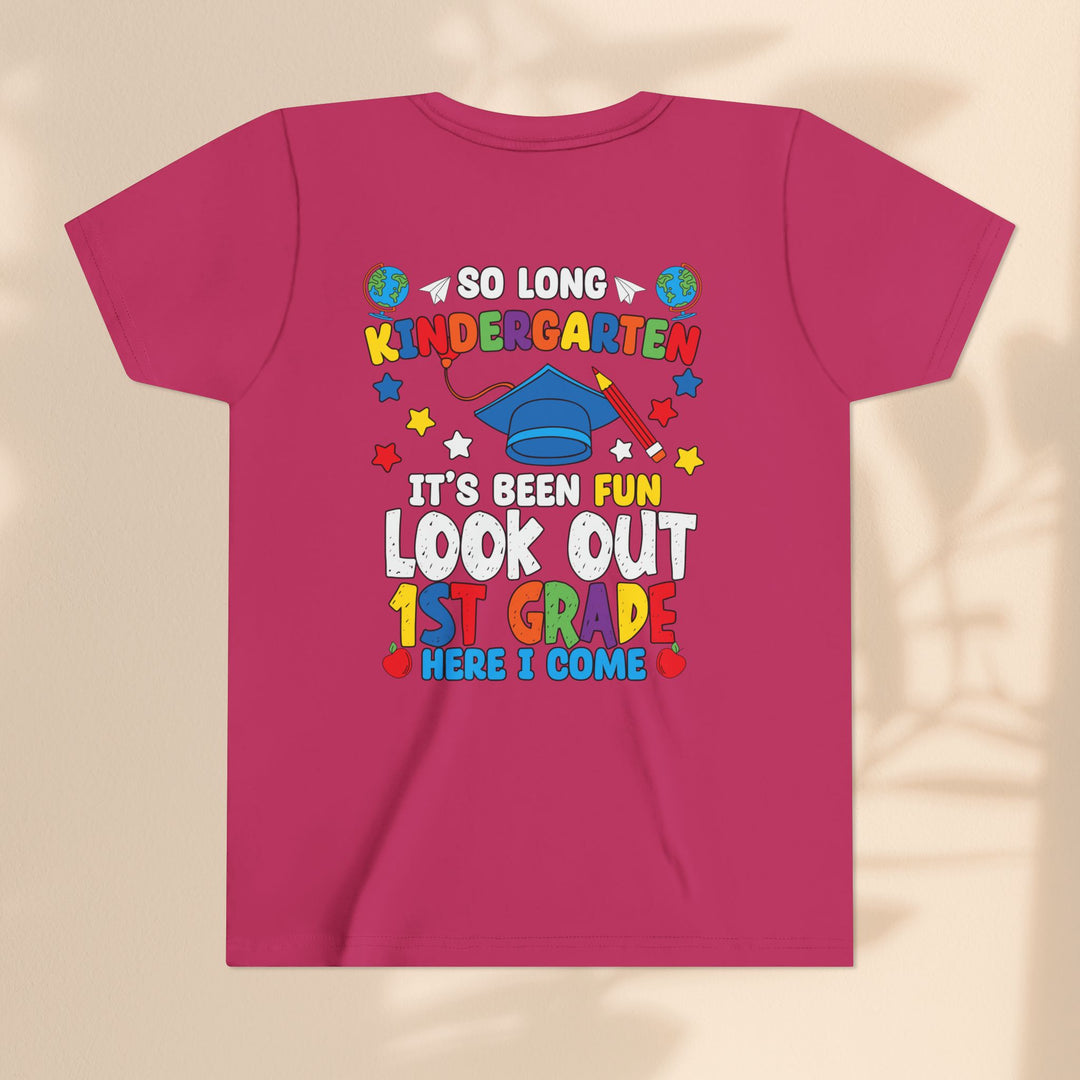 Look Out First Grade Here I Come T-Shirt - Graduation Celebration Tee, Kindergarten to 1st Grade Transition T-Shirt,