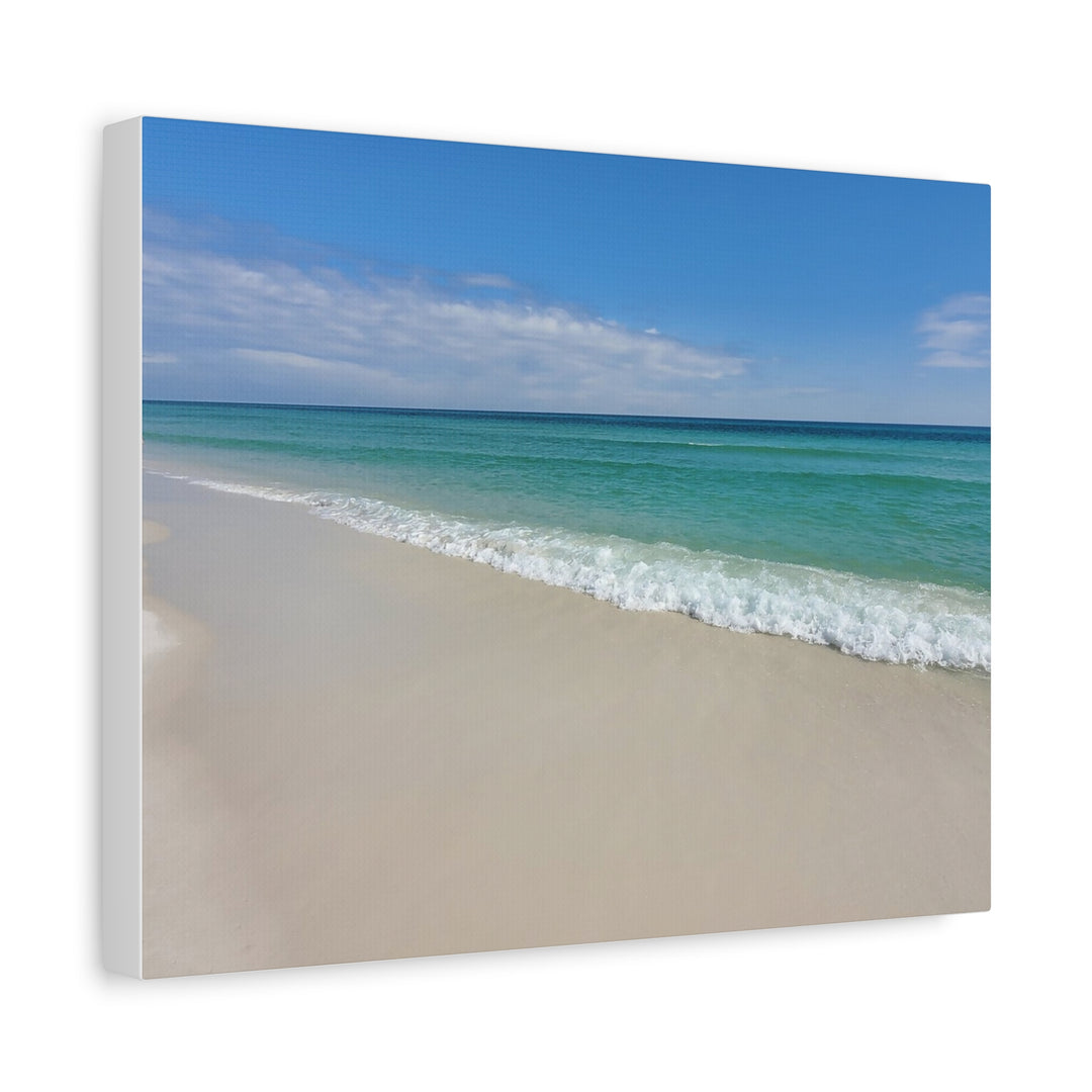 Beach Shoreline Matte Canvas Print – Tranquil Ocean Wall Art