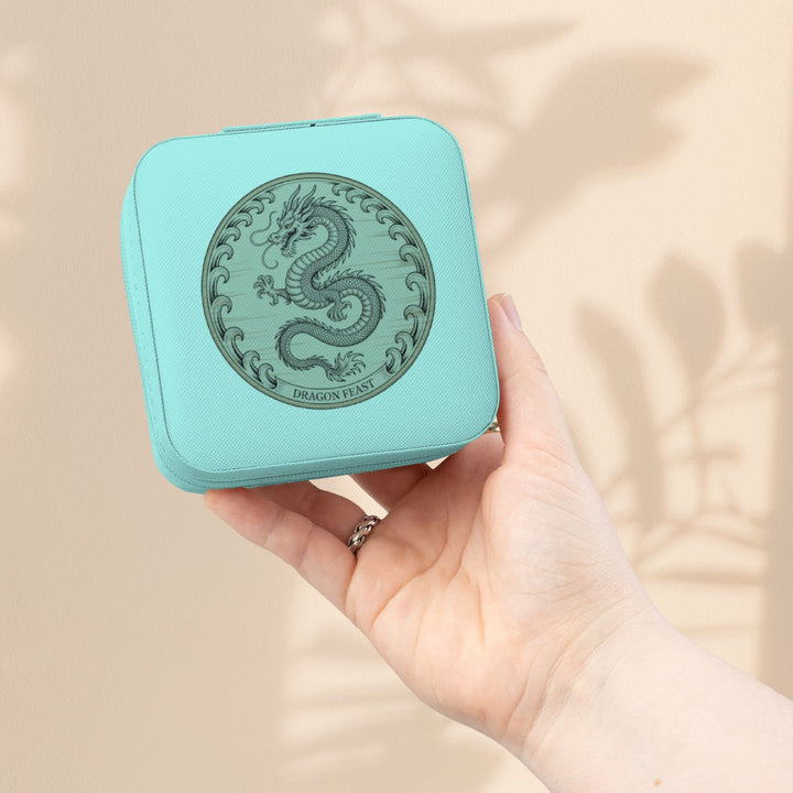 Dragon Jewelry Travel Case — Compact Pink Portable Organizer