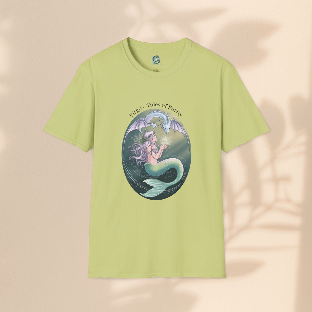 Mermaid Virgo T-Shirt, Ocean Art Tee, Summer Fashion, Gift for Beach Lovers, Sea Creature Apparel