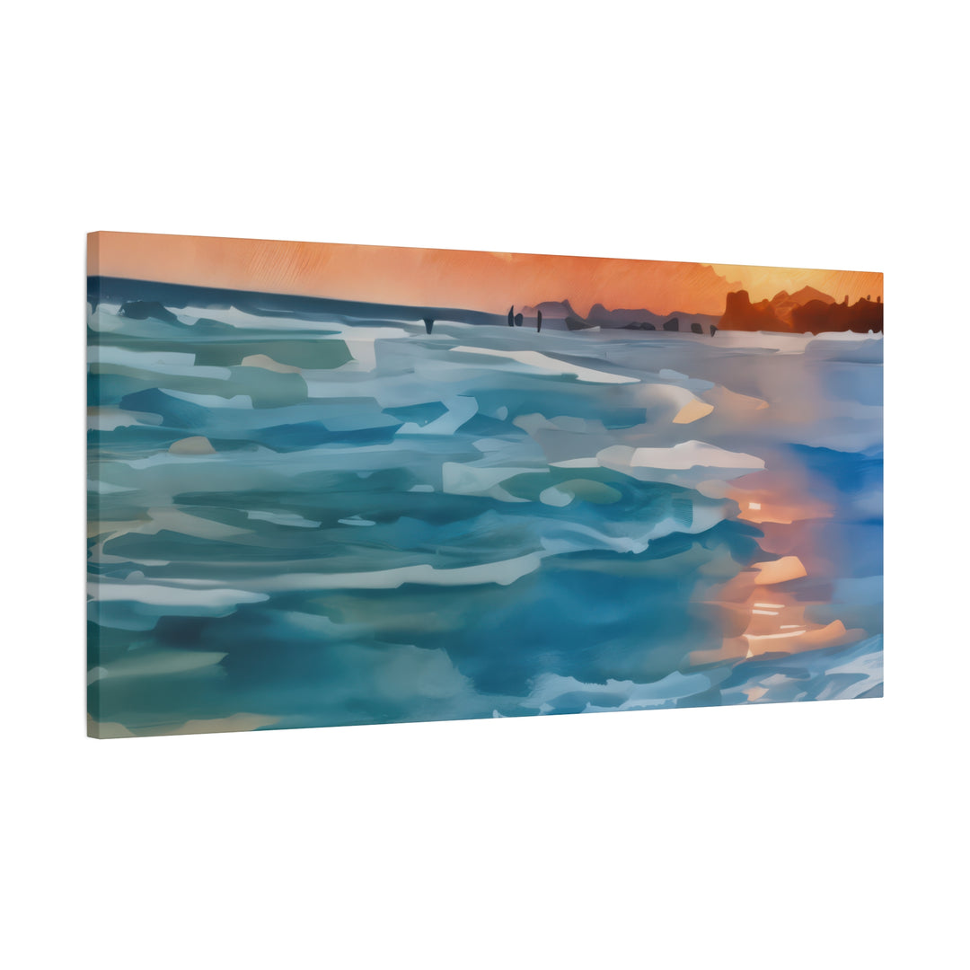 Coastal Sunset Canvas Art – Ocean and Beach Wall Décor