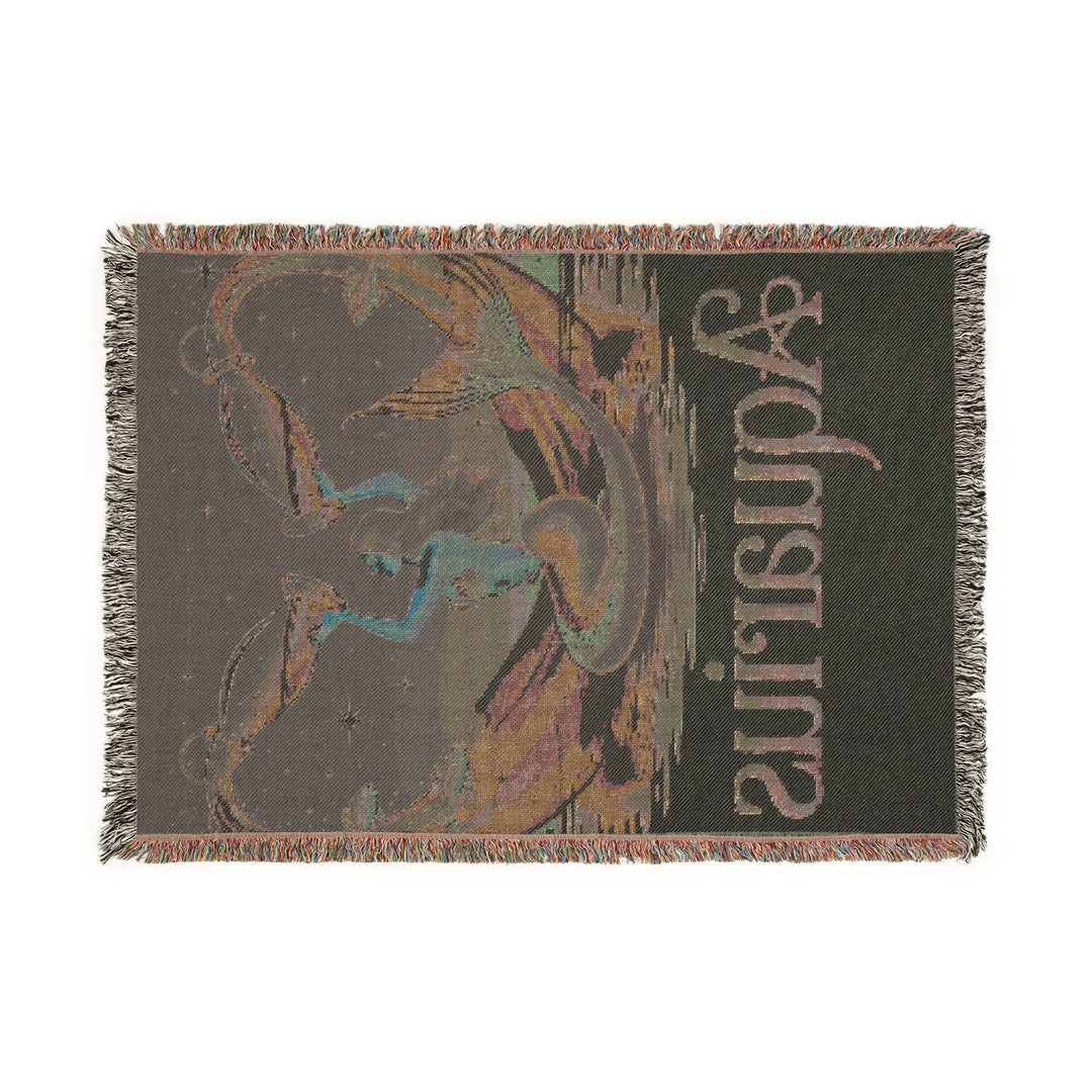 Aquarius Woven Blanket – Cozy Zodiac Throw, Astrology Home Décor & Personalized Gift for Horoscope Lovers