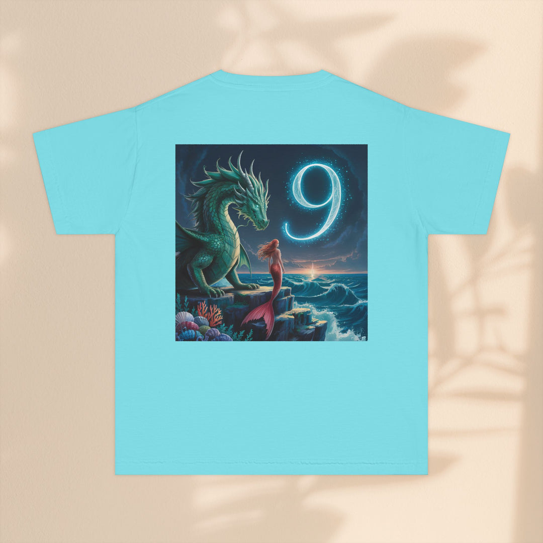 Magical Dragon Age 9 Birthday Youth Tee – Kids Midweight T-Shirt