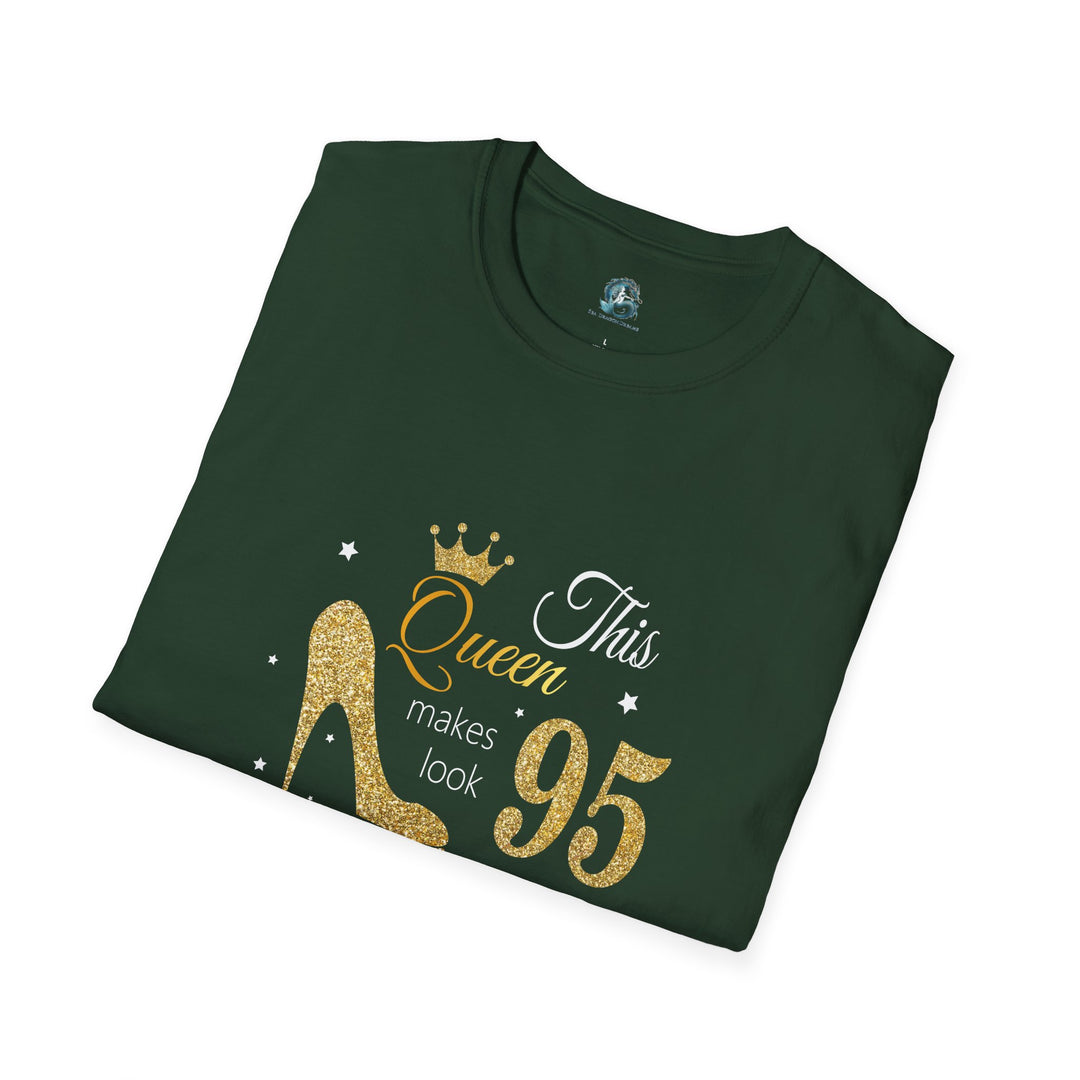 95 year old Fabulous Queen T-Shirt, Stylish Graphic Tee, Birthday Gift, Fashion Top, Statement Shirt