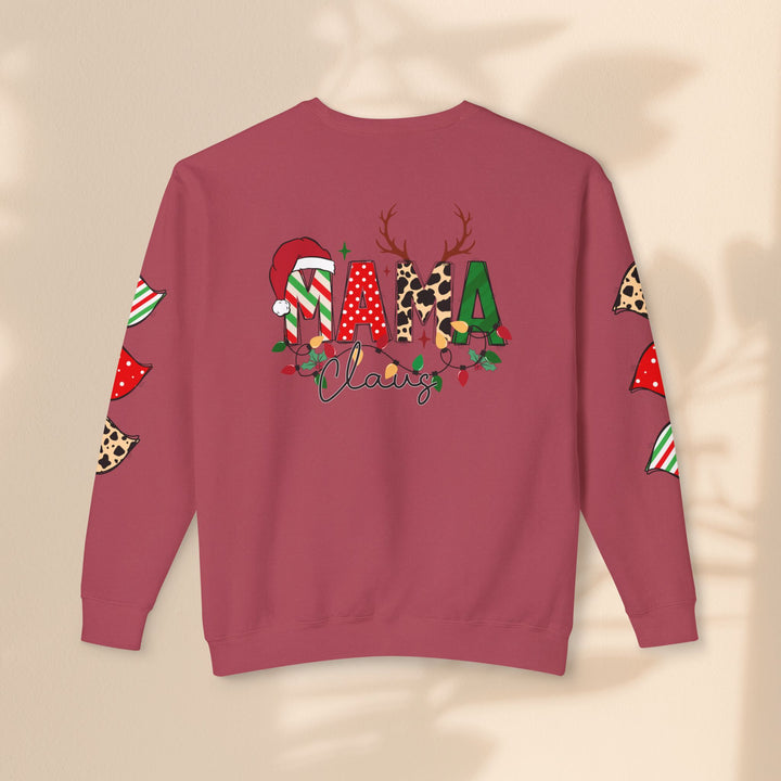 Unisex Lightweight Crewneck Sweatshirt - Mama Claus