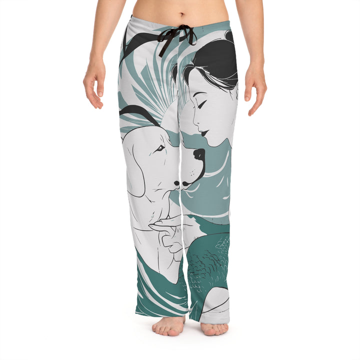 Women's Pajama Pants (AOP) - Japanese Mermaid with Lab