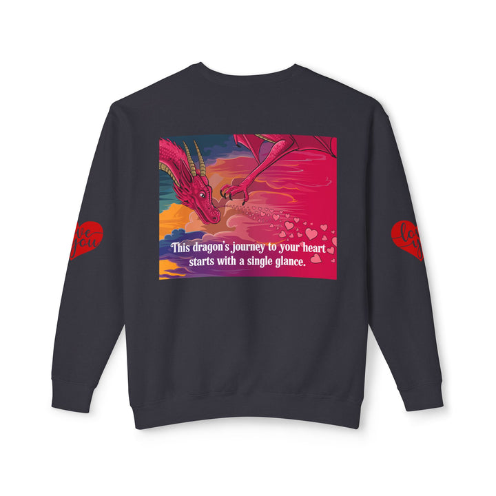 Unisex Lightweight Crewneck Sweatshirt - Journey to a Dragon's Heart