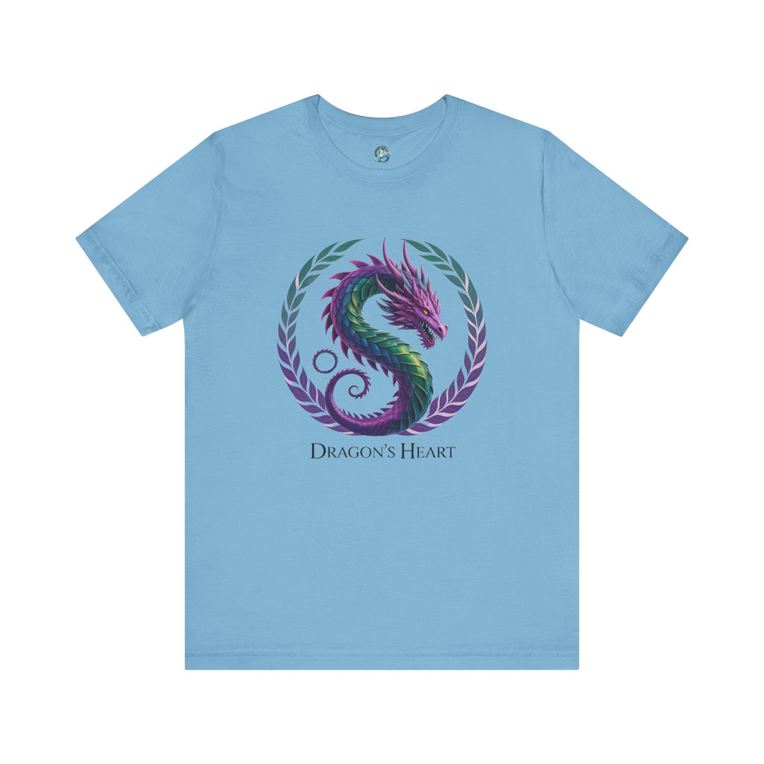 Mythical Dragon's Heart Unisex Tee, Fantasy Shirt, Gift for Gamers, Unique Dragon Design, Casual Wear, Dragon Lover's Apparel