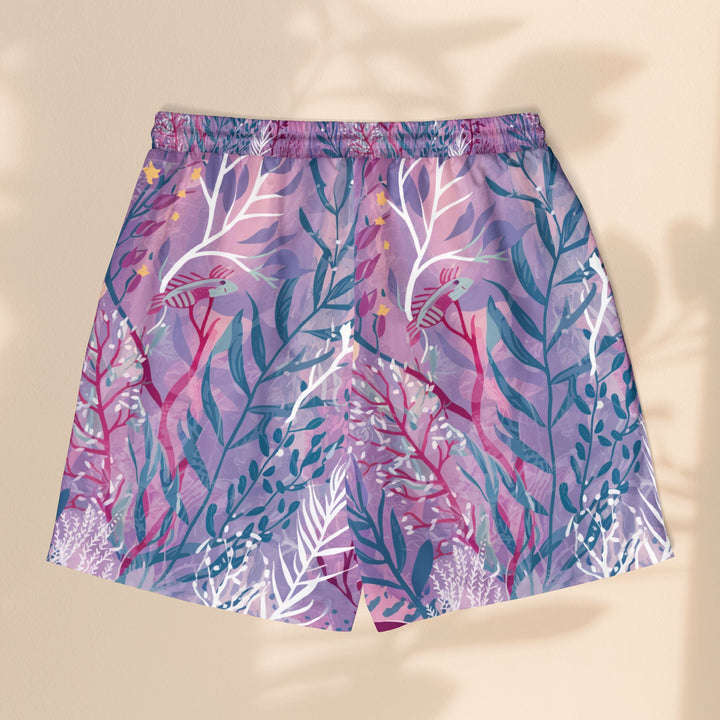 Unisex Swim Shorts - Perfect for Beach Days & Summer Vacations - Purple Seaweed