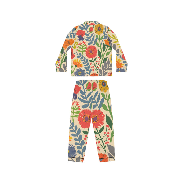 Women's Satin Pajamas - Coastal Flowers