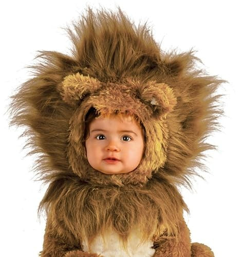 Baby Lion Cub Costume Romper - Infant Animal Outfit with Hood