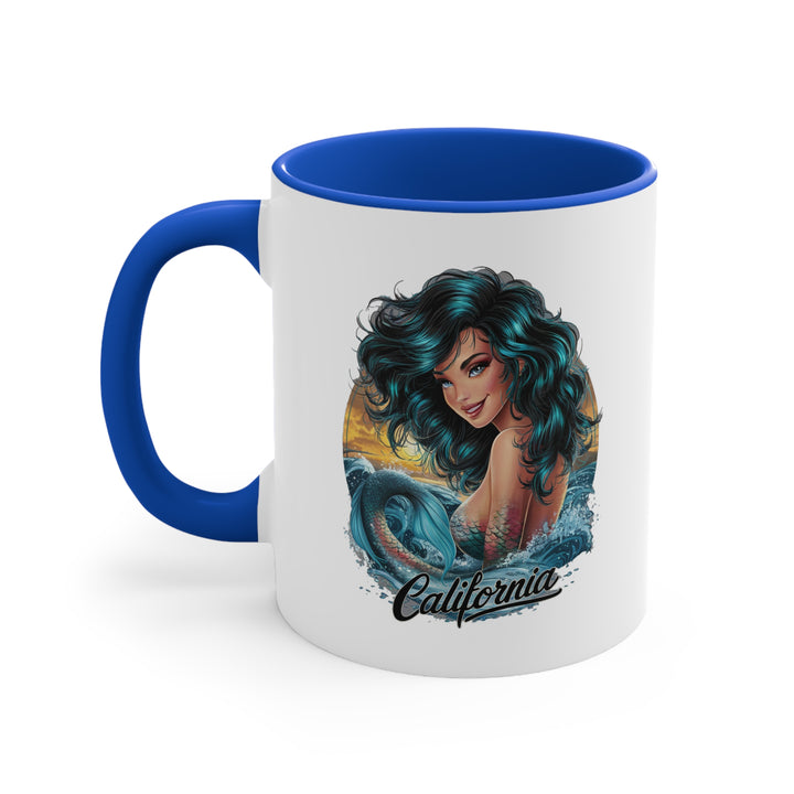 11oz Accent Mug - California Mermaid