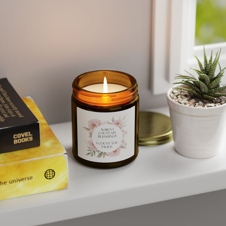 Scented Coconut Apricot Candles (4oz, 9oz) - Count You Twice
