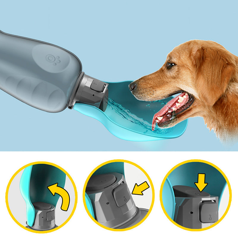 800ml Portable Dog Water Bottle | Leakproof Travel Water Dispenser