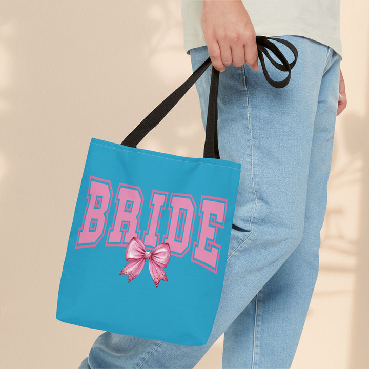 Bride Tote Bag with Bow | Bridal Shower Gift, Wedding Essentials, Bachelorette Party Accessory, Gift for Bridesmaids