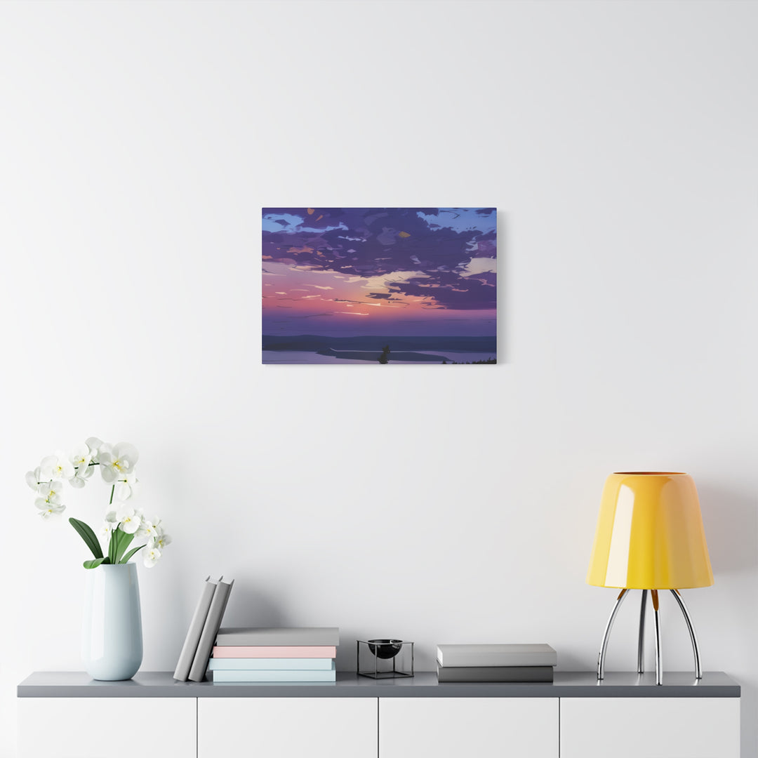 Elegant Sunset Canvas Print for Bedroom and Living Room