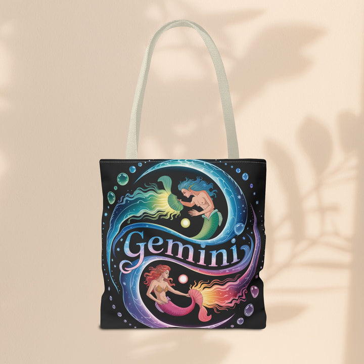 Gemini Zodiac Tote Bag - Colorful Astrology Bag, Gift for Astrology Lovers, AOP Tote for Geminis, Horoscope Design, Birthday Gift