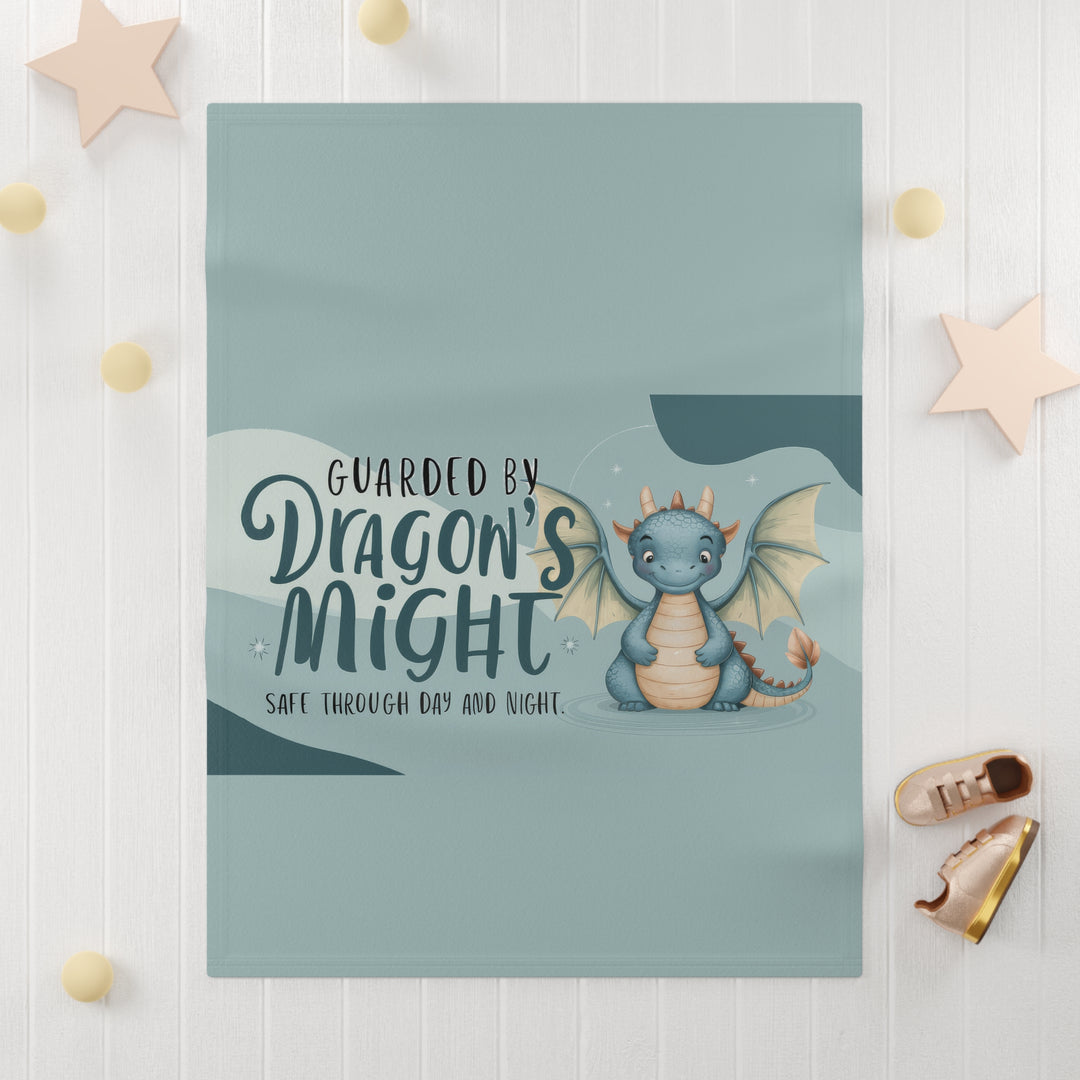 Soft Fleece Baby Blanket - Guarded by Dragon's Might