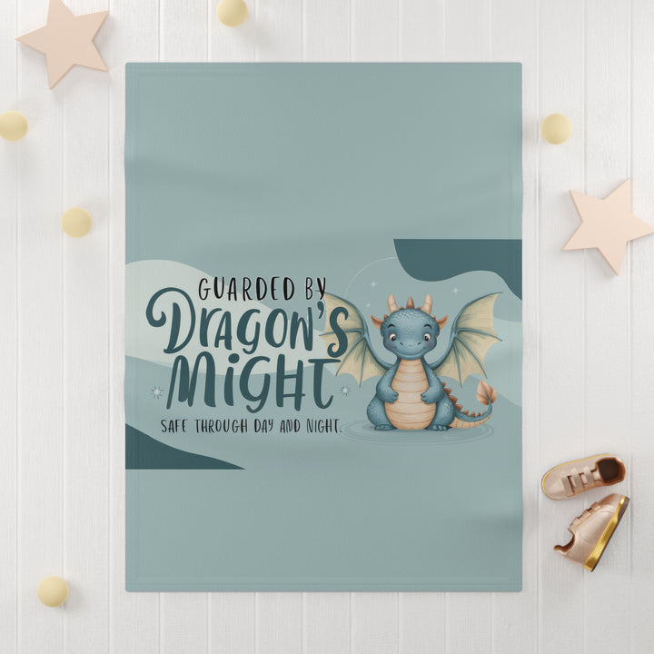 Soft Fleece Baby Blanket - Guarded by Dragon's Might