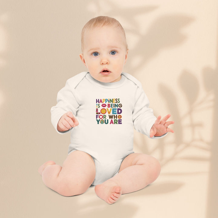 Baby Long-Sleeve Organic Bodysuit - Loved For Who You Are