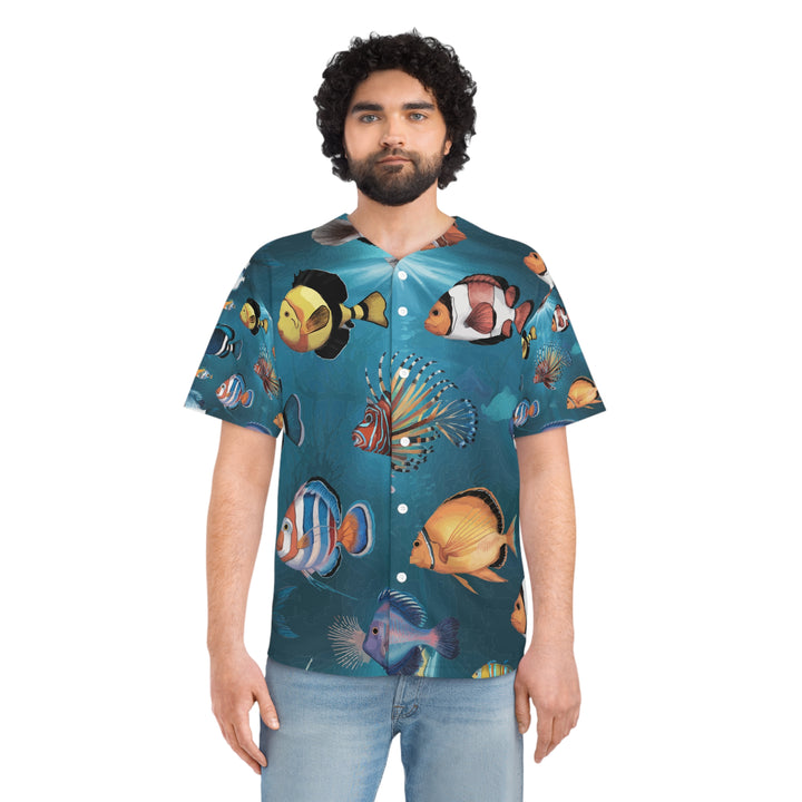 Men's Baseball Jersey (AOP) - A Little Fishy