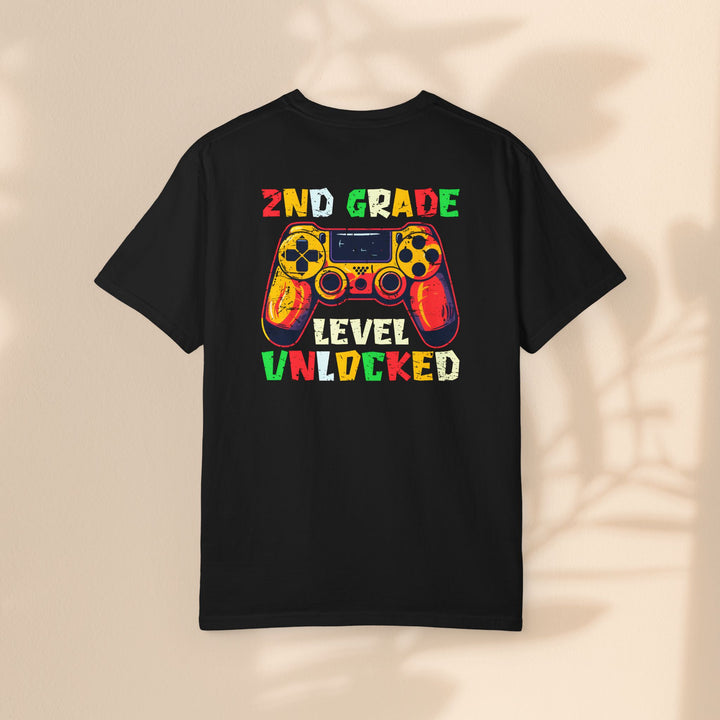 Fun Gamer T-Shirt, 2nd Grade Level Unlocked Shirt, Kids Gaming Apparel, Back to School Gift, Video Game Fan Tee