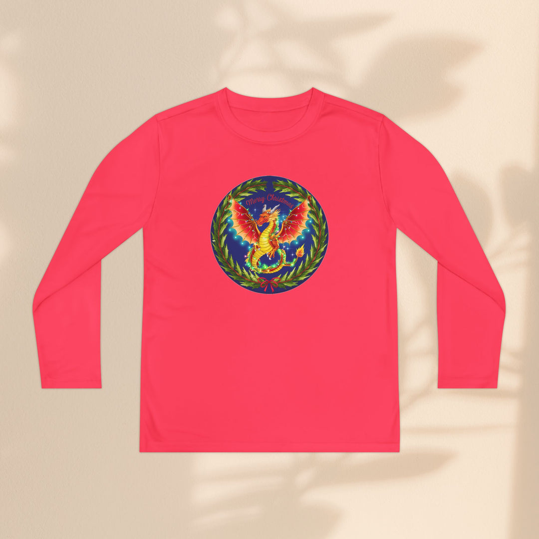 Youth Long Sleeve Competitor Tee - Christmas Dragon