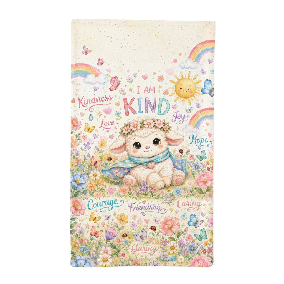 “I Am Kind” Lamb Minky Sleeping Bag for Kids