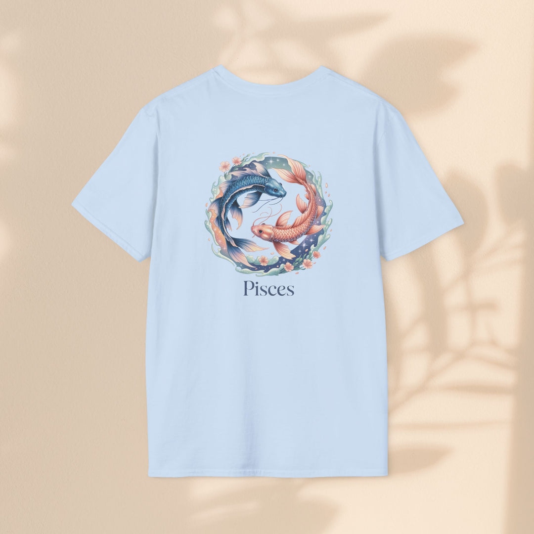 Pisces Zodiac T-Shirt, Softstyle Tee, Astrological Gift, Horoscope Apparel, Birthday Gift for Pisces, Astrology Merch