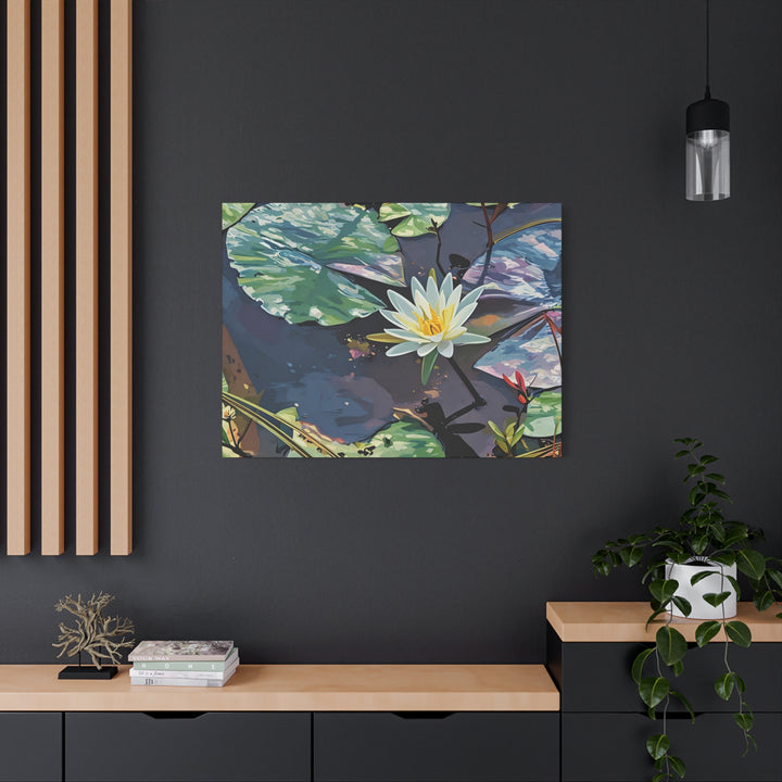 Water Lily Canvas Art Print – Nature Wall Décor