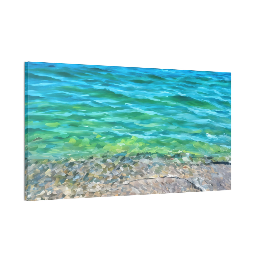 Coastal Serenity Seascape Canvas Art Print