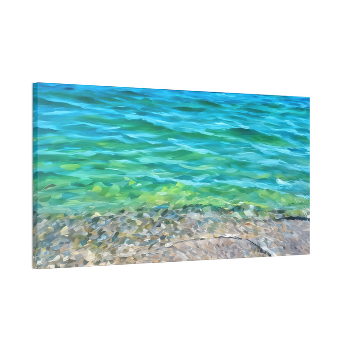 Coastal Serenity Seascape Canvas Art Print