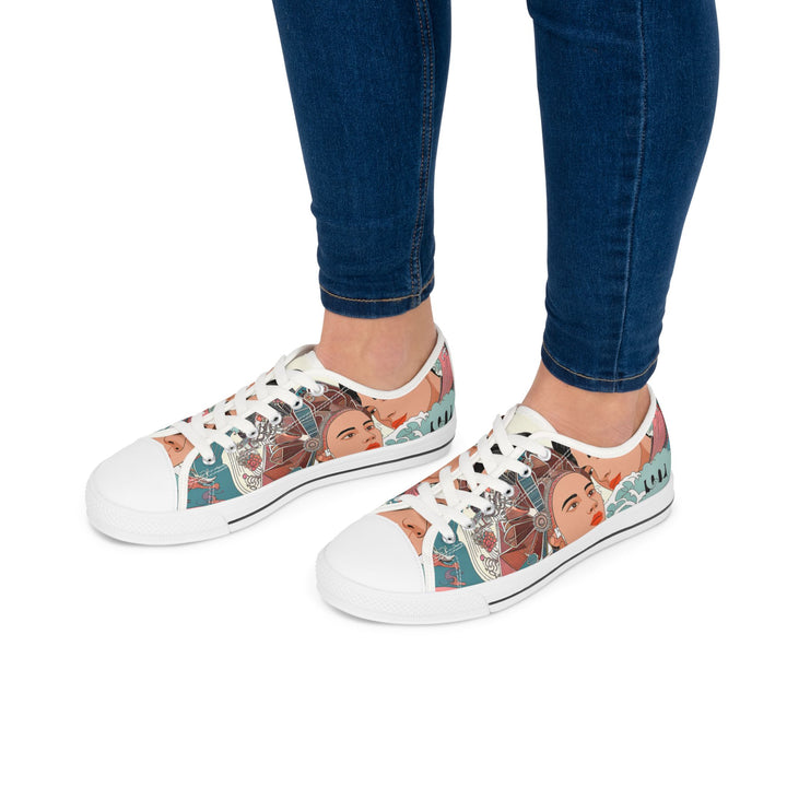 Women's Low Top Sneakers - Sweet Aztec Dreams