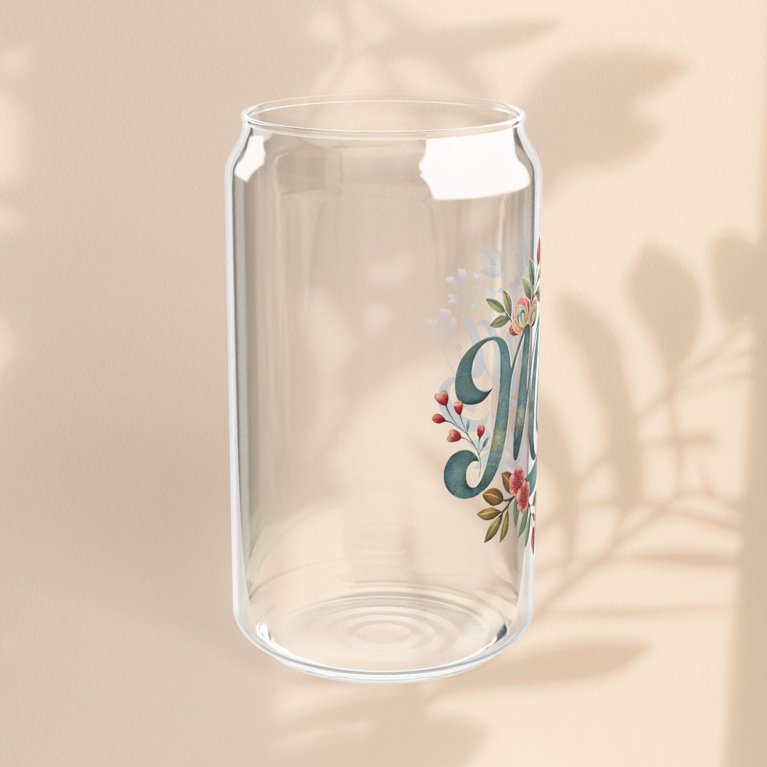 Floral Mama Sipper Glass - 16oz Eco-Friendly Drinkware