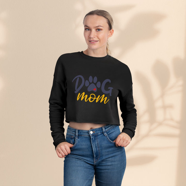 Dog Mom Cropped Sweatshirt - Perfect Gift for Dog Lovers