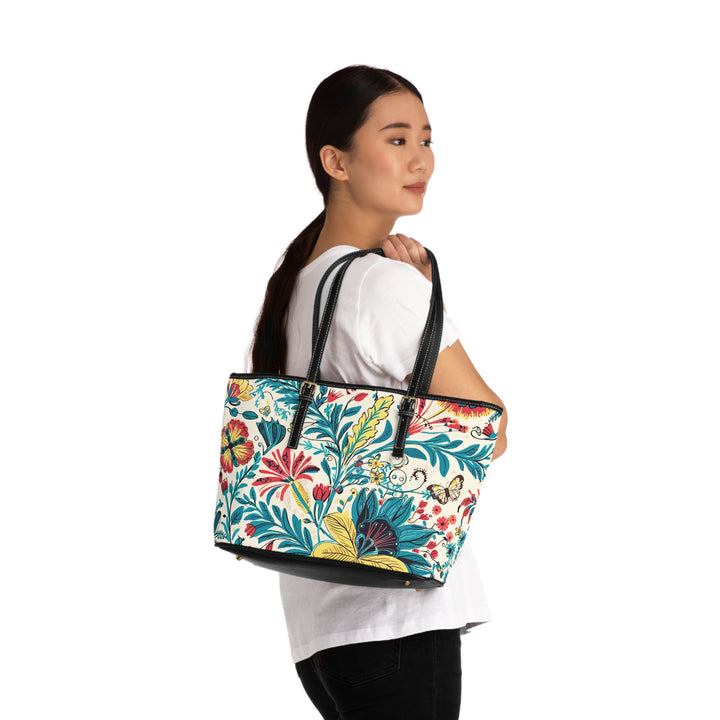 PU Leather Shoulder Bag - Summer Flowers