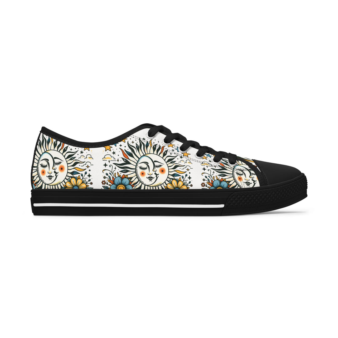 Women's Low Top Sneakers - Sun and Moon