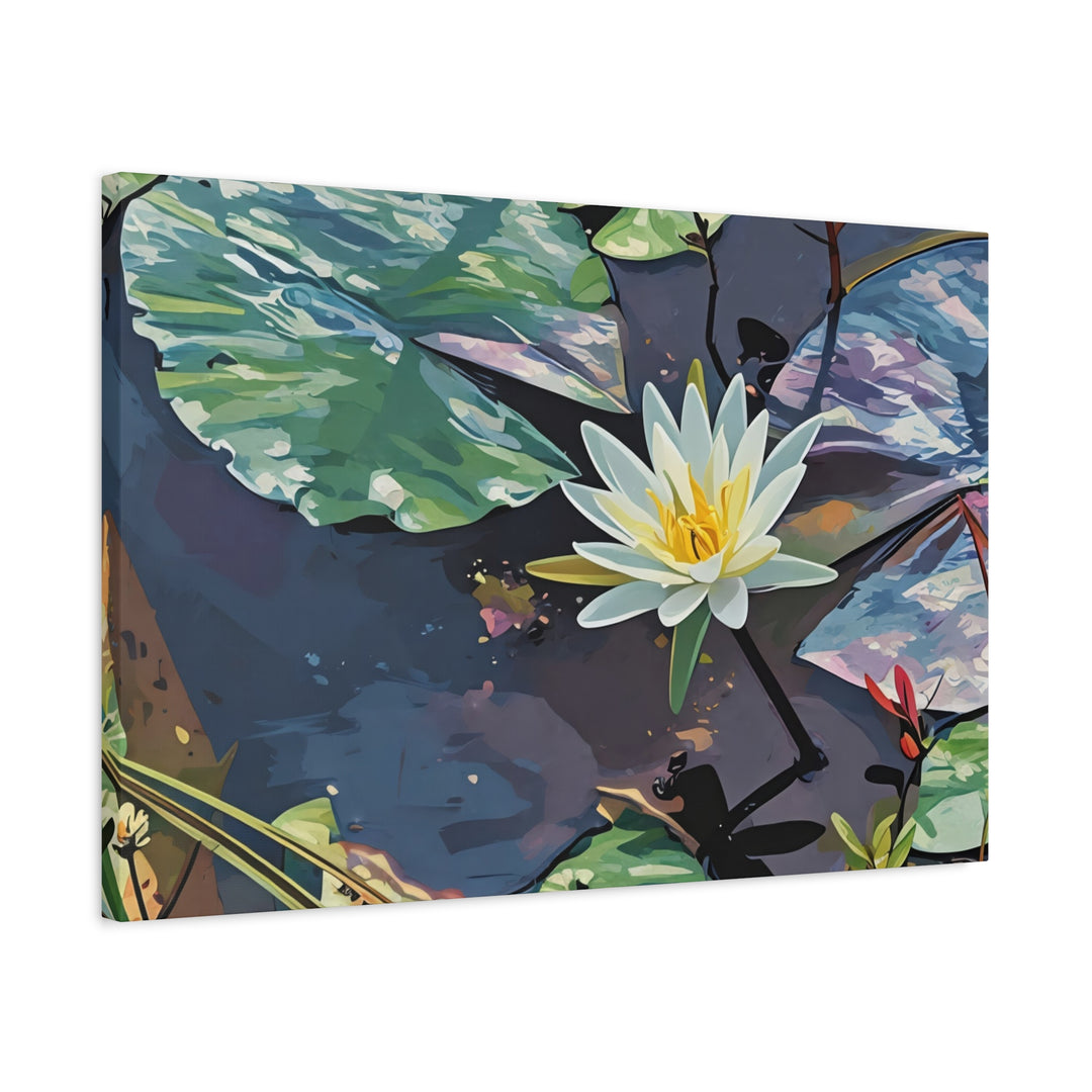 Water Lily Canvas Art Print – Nature Wall Décor