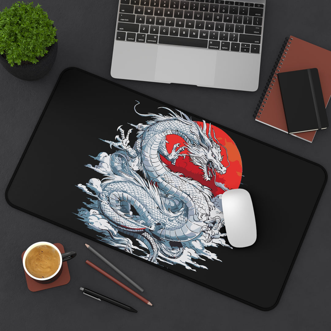 Desk Mat - Emperor Dragon on Black Background