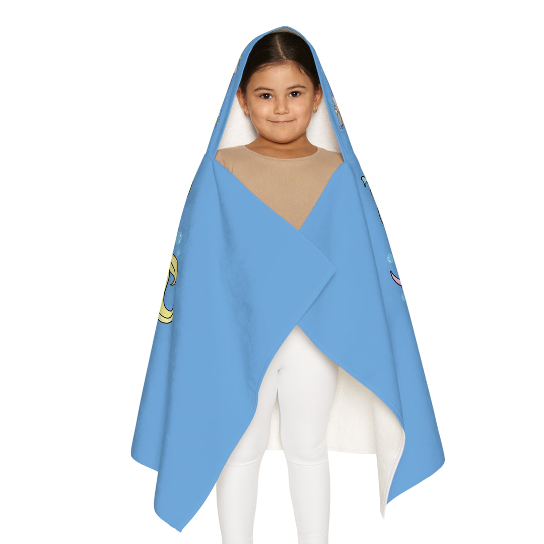 Mermaid Birthday Hooded Towel — Personalized Age 6 Kids Beach & Pool Towel