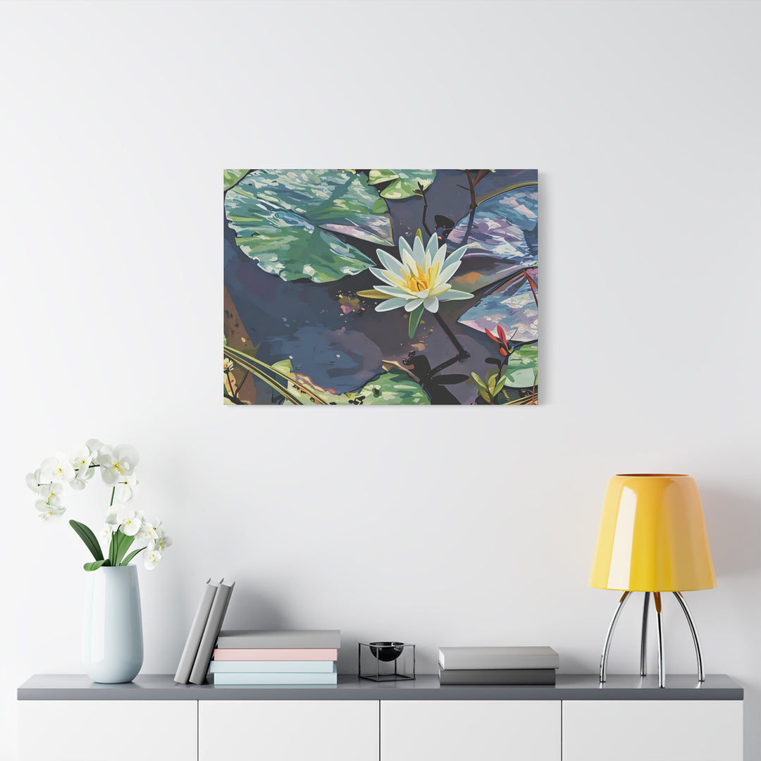 Water Lily Canvas Art Print – Nature Wall Décor