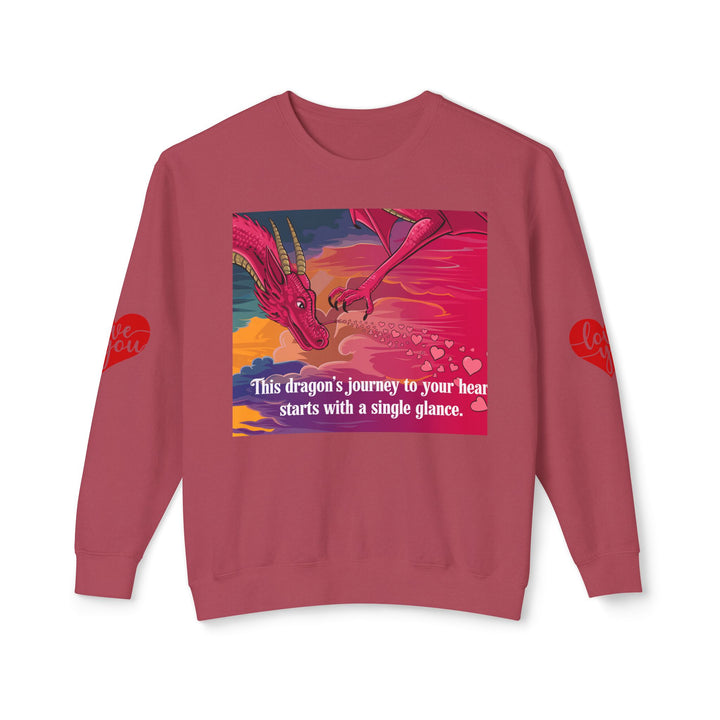 Unisex Lightweight Crewneck Sweatshirt - Journey to a Dragon's Heart