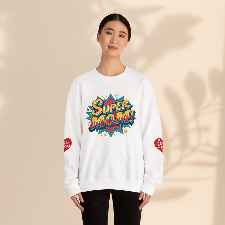Super Mom Crewneck Sweatshirt - Perfect Gift for Mother's Day & Everyday Heroes