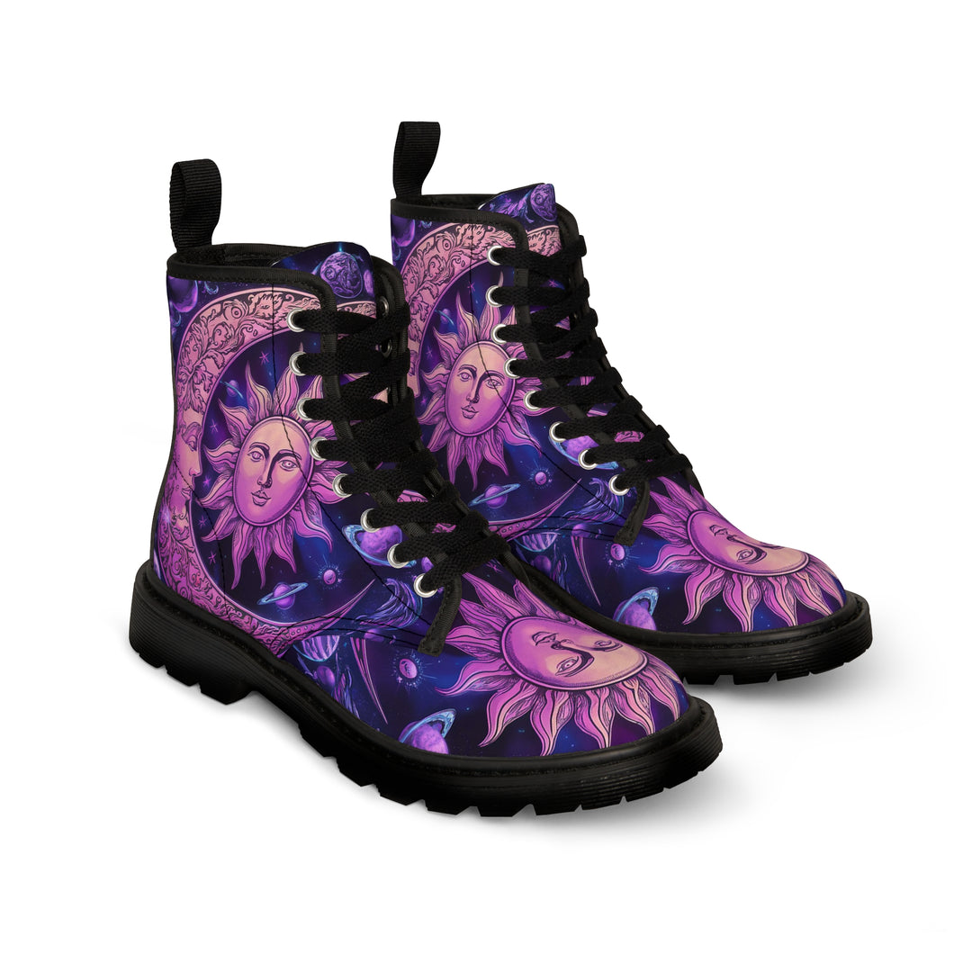 Women's Canvas Boots - Purple Moon