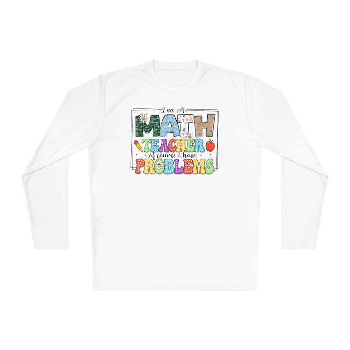 Unisex Lightweight Long Sleeve Tee - Math Teacher with Problems