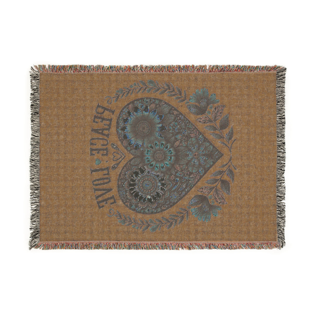 Woven Blanket - Peace and Love