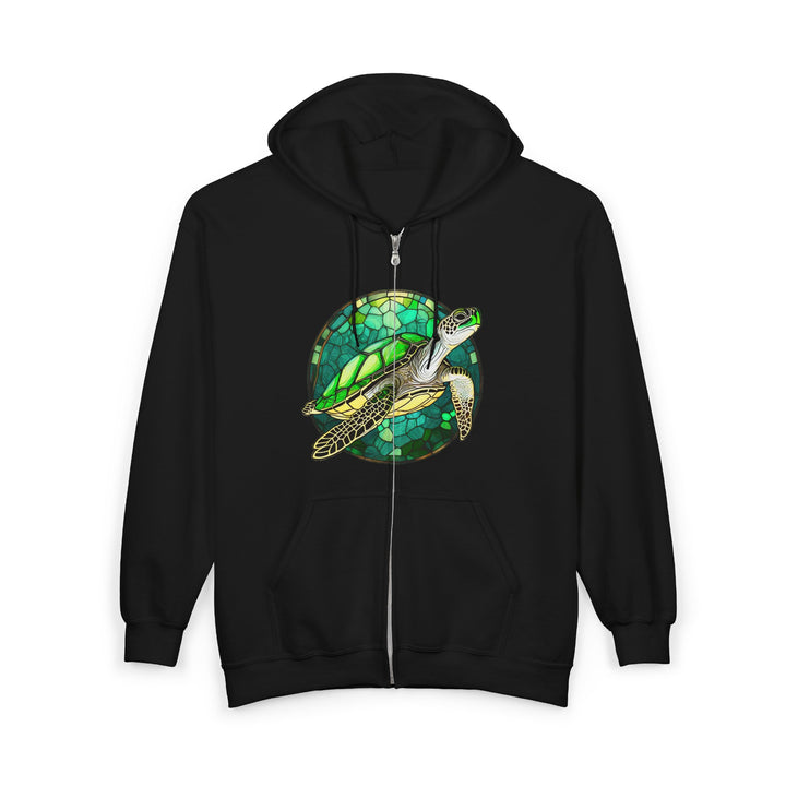 Stained Glass Turtle - Unisex Heavy Blend™ Full Zip Hooded Sweatshirt