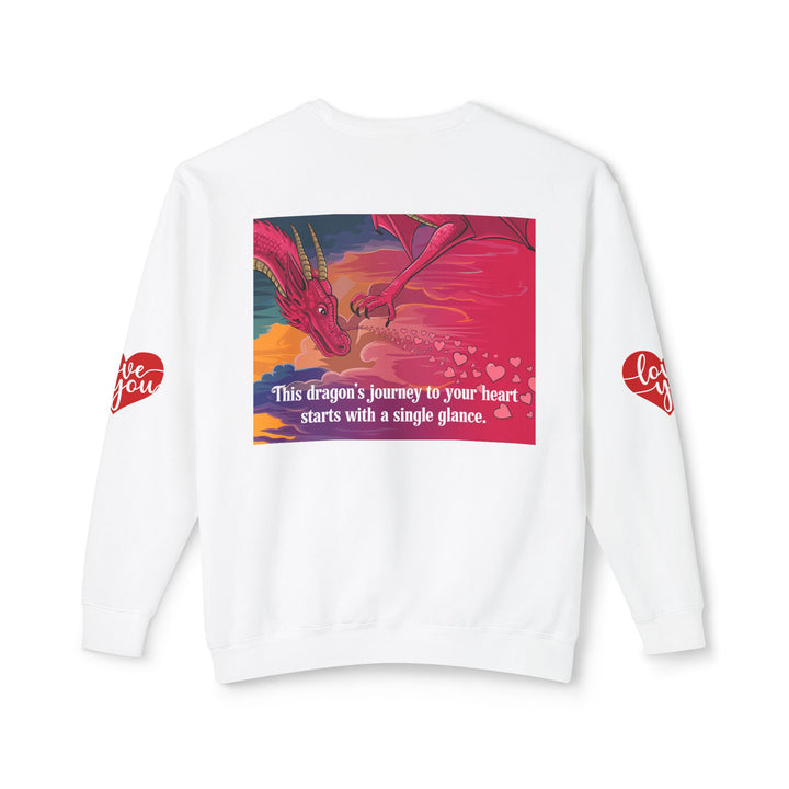 Unisex Lightweight Crewneck Sweatshirt - Journey to a Dragon's Heart