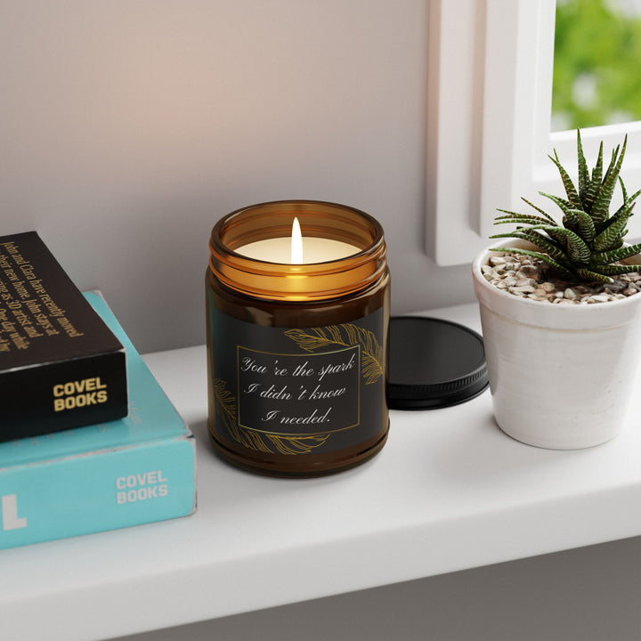 Scented Soy Candle (Multi-Size, Amber Jar) - You Are The Spark