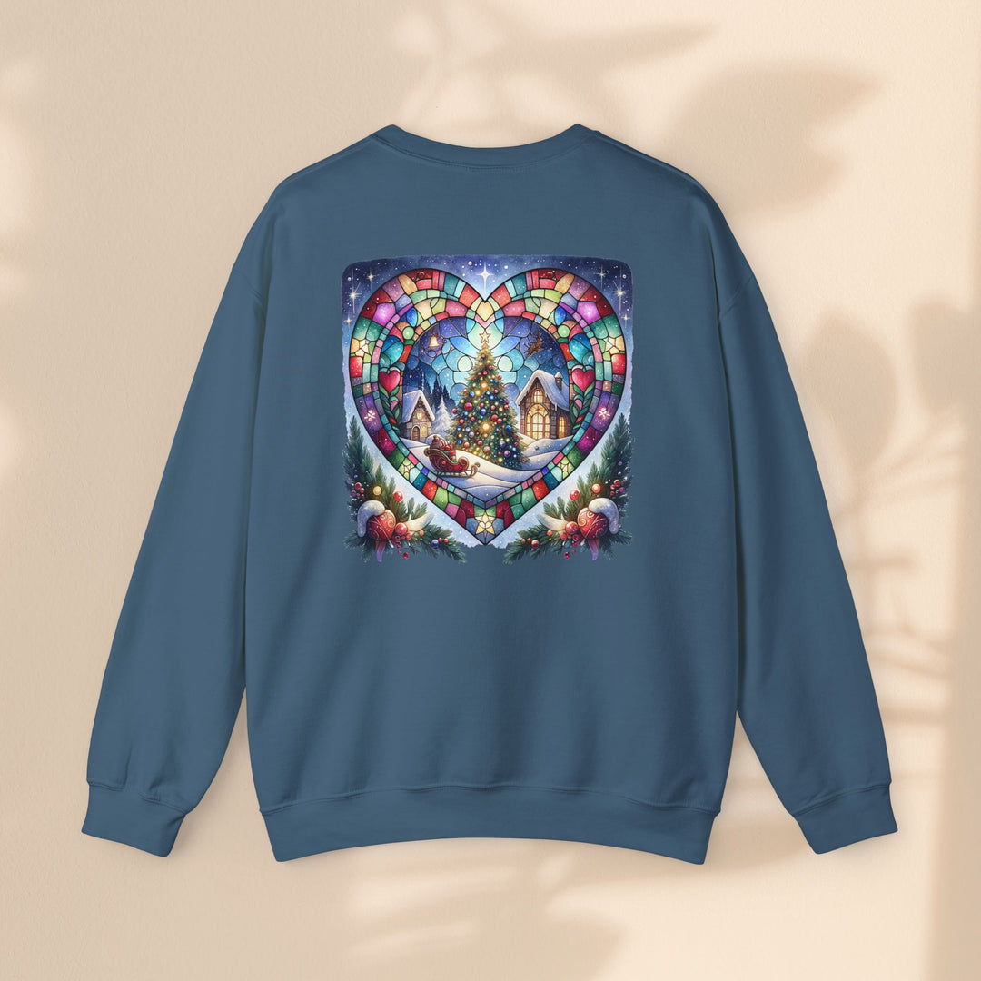 Unisex Heavy Blend™ Crewneck Sweatshirt - Christmas Tree Heart